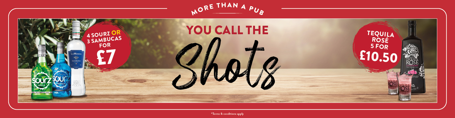 Shot bundle drink offers at your local Craft Union Pub